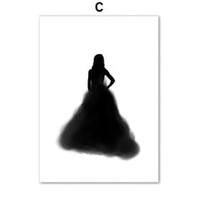 Load image into Gallery viewer, Black White Fashion Girl Lip Butterfly Wall Art Canvas Painting Nordic Posters And Prints Wall Pictures For Living Room Decor - SallyHomey Life's Beautiful