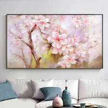 Load image into Gallery viewer, 100% Hand Painted Abstract Pink Flower Oil Painting On Canvas Wall Art Wall Adornment Pictures Painting For Live Room Home Decor