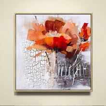Load image into Gallery viewer, 100% Hand Painted Abstract Red Flowers Art Painting On Canvas Wall Art Wall Adornment Pictures Painting For Live Room Home Decor