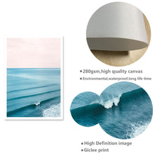 Load image into Gallery viewer, Scandinavian Tropical Decoration Sea Leaf Canvas Poster Landscape Nordic Style Wall Art Print Nature Painting Decorative Picture - SallyHomey Life's Beautiful