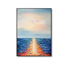 Load image into Gallery viewer, 100% Hand Painted Abstract Ocean Scenery Oil Painting On Canvas Wall Art Frameless Picture Decoration For Live Room Home Decor