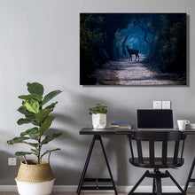 Load image into Gallery viewer, Modern Animals Posters and Prints Wall Art Canvas Painting Deer and Bears in the Woods Pictures for Living Room Wall Home Decor - SallyHomey Life's Beautiful