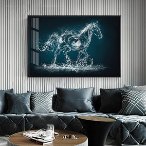 100% Hand Painted Abstract Crystal Horse Art Oil Painting On Canvas Wall Art Wall Pictures Painting For Living Rooms Home Decor