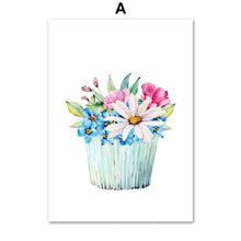 Load image into Gallery viewer, Daisy Blue Sun Flower hyacinth Violet Wall Art Canvas Painting Nordic Posters And Prints Wall Pictures For Living Room Decor - SallyHomey Life's Beautiful