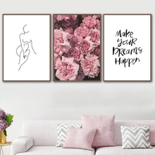 Load image into Gallery viewer, Flower Abstract Painting Sexy Naked Girl Wall Art Print Canvas Painting Nordic Posters And Prints Wall Pictures For Living Room - SallyHomey Life's Beautiful