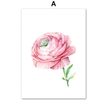 Load image into Gallery viewer, Lily Pink Rose Tulip Flower Wall Art Canvas Painting Nordic Posters And Prints Plant Wall Pictures For Living Room Bedroom Decor - SallyHomey Life's Beautiful