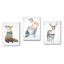 Load image into Gallery viewer, Rabbit Deer Animal Silhouette Poster Prints Minimalism Wall Art Canvas Painting Nordic Style Picture Home Decor - SallyHomey Life's Beautiful