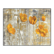 Load image into Gallery viewer, 100% Hand Painted Abstract Yellow Flowers Art Oil Painting On Canvas Wall Art Wall Adornment Pictures For Living Room Home Decor