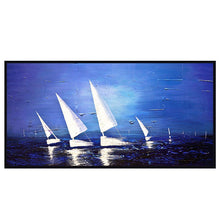 Load image into Gallery viewer, 100% Hand Painted Abstract White Sailing Painting On Canvas Wall Art Frameless Picture Decoration For Live Room Home Decor Gift