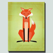 Load image into Gallery viewer, Modern Abstract Cute Animals Canvas Painting Cartoon Dog Giraffe Fox Print Poster Wall Picture - SallyHomey Life's Beautiful