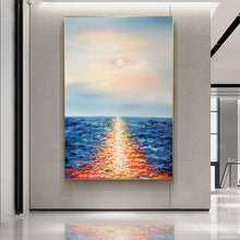 Load image into Gallery viewer, 100% Hand Painted Abstract Ocean Scenery Oil Painting On Canvas Wall Art Frameless Picture Decoration For Live Room Home Decor