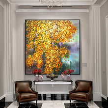 Load image into Gallery viewer, 100% Hand Painted Flowers Trees Art Oil Painting On Canvas Wall Art Wall Adornment Pictures Painting For Living Room Home Decor