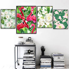 Load image into Gallery viewer, Jasmine Cactus Monstera Peony Flamingo Wall Art Canvas Painting Nordic Posters And Prints Wall Pictures For Living Room Decor - SallyHomey Life's Beautiful