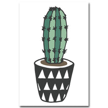 Load image into Gallery viewer, Nordic Art Plant Cactus Canvas Poster Painting Modern Nursery A4 Wall Picture Children Kids Room Decoration Home Decoration - SallyHomey Life's Beautiful