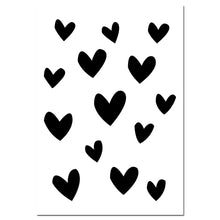 Load image into Gallery viewer, Kawaii Black White Bear Heart Cartoon Wall Art canvas Posters Nursery Print Nordic Style Painting Picture Children Room Decor - SallyHomey Life's Beautiful