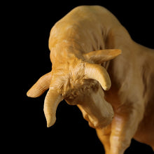 Load image into Gallery viewer, Solid wood Charging Bull Wood carving Wall Street  desktop decoration zodiac town large cow ornaments new year crafts carved