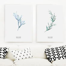 Load image into Gallery viewer, Magnolia Flower Bamboo Leaves Wall Art Canvas Painting Nordic Posters And Prints Plants Wall Pictures For Living Room Home Decor - SallyHomey Life's Beautiful