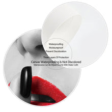 Load image into Gallery viewer, Fashion Sexy Girl Red Lips Feather Wall Art Canvas Painting Nordic Posters And Prints Wall Pictures For Living Room Salon Decor - SallyHomey Life's Beautiful