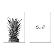 Load image into Gallery viewer, Pineapple Wall Art Canvas Posters Prints Nordic Love Quote Paintings Black White Wall Picture for Living Room - SallyHomey Life's Beautiful