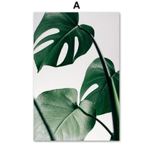 Load image into Gallery viewer, Tropical Fresh Monstera Quote Green Plant Wall Art Canvas Painting Nordic Posters And Prints Wall Pictures For Living Room Decor - SallyHomey Life's Beautiful