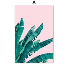 Load image into Gallery viewer, Tropical Palm Leaf  Banana leaf Quote Wall Art Canvas Painting Nordic Posters And Prints Wall Pictures For Living Room Decor - SallyHomey Life's Beautiful
