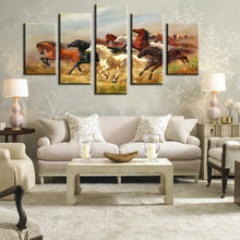 Load image into Gallery viewer, 5Pcs Modern Digital Printed Wall Art Poster Thousands Steeds Gallop Canvas Prints Wall Decoration For Living Room Wall No Frame - SallyHomey Life's Beautiful