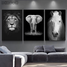 Load image into Gallery viewer, Canvas Painting Animal Wall Art Lion Elephant Deer Zebra Posters and Prints Wall Pictures for Living Room Decoration Home Decor - SallyHomey Life's Beautiful