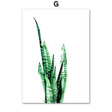 Load image into Gallery viewer, Plants Leaves Cactus Monstera Wall Art Canvas Painting Nordic Posters And Prints Wall Pictures For Living Room Bed Room Decor - SallyHomey Life's Beautiful