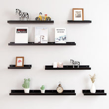 Load image into Gallery viewer, Wall Mounted Floating Display Shelves Wood Wall Storage Shelves for Bedroom Living Room Bathroom Kitchen Office Home Decorative