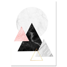 Load image into Gallery viewer, Geometry Flamingo Heart Wall Art Canvas Posters and Prints Nordic Style Abstract Painting Wall Picture Modern Home Decoration - SallyHomey Life's Beautiful