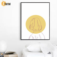Load image into Gallery viewer, Abstract Girl Yellow Crown Woman Wall Art Canvas Painting Nordic Posters And Prints Wall Pictures For Living Room Bedroom Decor - SallyHomey Life's Beautiful