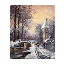 Load image into Gallery viewer, 100% Hand Painted Snow Landscape Art Oil Painting On Canvas Wall Art Frameless Picture Decoration For Live Room Home Decor Gift