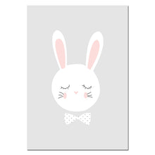 Load image into Gallery viewer, Star Rabbit Cartoon Wall Art Canvas Poster Nursery Quote Prints Nordic Style Painting Wall Picture Children Bedroom Decoration - SallyHomey Life's Beautiful