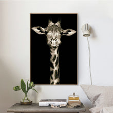 Load image into Gallery viewer, Animal Painting Posters and Print on Canvas Wall Art Oil Painting for Living Room Home Decoration Cute Giraffe Pictures No Frame - SallyHomey Life's Beautiful