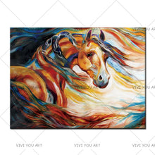 Load image into Gallery viewer, 100% Handpainted Wall Art 2018 Horse With Tears On Canvas Modern Abstract Pictures Animal Oil Paintings For Living Room Decor