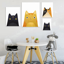 Load image into Gallery viewer, Abstract Cute Cat Pictures for Kids Bedroom - SallyHomey Life's Beautiful