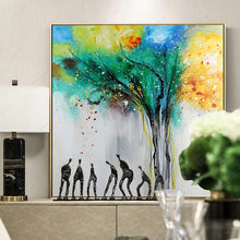 Load image into Gallery viewer, 100% Hand Painted Abstract Trees Art Oil Painting On Canvas Wall Art Wall Adornment Pictures Painting For Live Room Home Decor