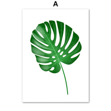Load image into Gallery viewer, Green Big Palm Leaf Monstera Banana Leaf Wall Art Print Canvas Painting Nordic Posters And Prints Wall Pictures For Living Room - SallyHomey Life's Beautiful