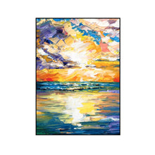 Load image into Gallery viewer, 100% Hand Painted Abstract Ocean Scenery Painting On Canvas Wall Art Wall Adornment Pictures Painting For Live Room Home Decor