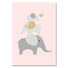 Load image into Gallery viewer, Cartoon Elephant Animal Canvas Posters Diamond Nursery Wall Art Prints Painting Nordic Style Picture Children Bedroom Decoration - SallyHomey Life's Beautiful
