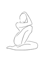 Load image into Gallery viewer, Abstract Lady Line Drawing Picture Home Decor Nordic Canvas Painting Wall Art Figure Body Hand Posters and Print for Living Room - SallyHomey Life's Beautiful