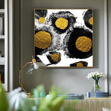 Load image into Gallery viewer, Glamour Abstract Artwork, Black And Gold Abstract Canvas Print, Posters and Prints Wall Decor Canvas Paintings for Living Room - SallyHomey Life's Beautiful