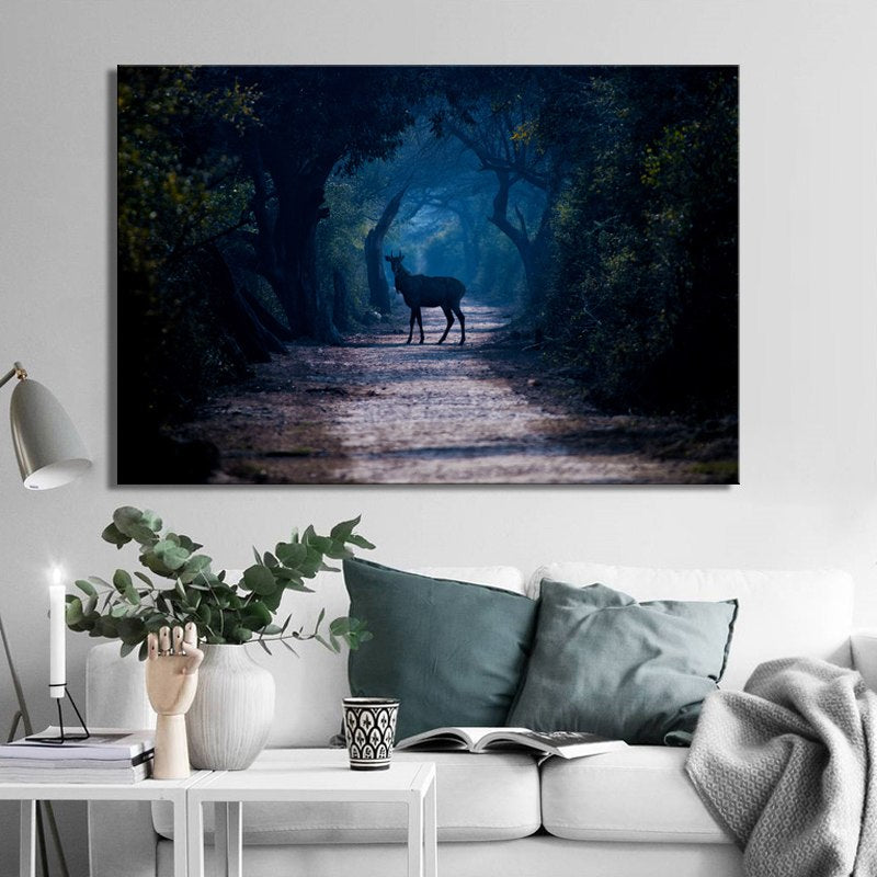 Modern Animals Posters and Prints Wall Art Canvas Painting Deer and Be ...