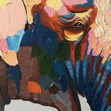 Load image into Gallery viewer, 100% Hand Painted Abstract Elephant Art Oil Painting On Canvas Wall Art Frameless Picture Decoration For Living Room Home Decor
