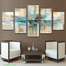 Load image into Gallery viewer, 5pcs Canvas Prints Wall Art - Turquoise Modern Abstract Canvas Wall Art Prints On Canvas For Living Room Home Decor No Frame - SallyHomey Life's Beautiful