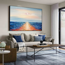 Load image into Gallery viewer, 100% Hand Painted Abstract Ocean Scenery Oil Painting On Canvas Wall Art Frameless Picture Decoration For Live Room Home Decor