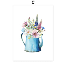 Load image into Gallery viewer, Daisy Blue Sun Flower hyacinth Violet Wall Art Canvas Painting Nordic Posters And Prints Wall Pictures For Living Room Decor - SallyHomey Life's Beautiful