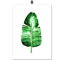Load image into Gallery viewer, Green Succulents Plant Banana Leaf Wall Art Print Canvas Painting Nordic Posters And Prints Wall Pictures For Living Room Decor - SallyHomey Life's Beautiful