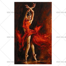 Load image into Gallery viewer, 100% Hand Painted  Ballet Dancer Oil Painting on Canvas High Quality Dance Room Figure Paintings for Home Decor