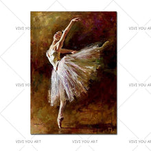 Load image into Gallery viewer, 100% Hand Painted  Ballet Dancer Oil Painting on Canvas High Quality Dance Room Figure Paintings for Home Decor